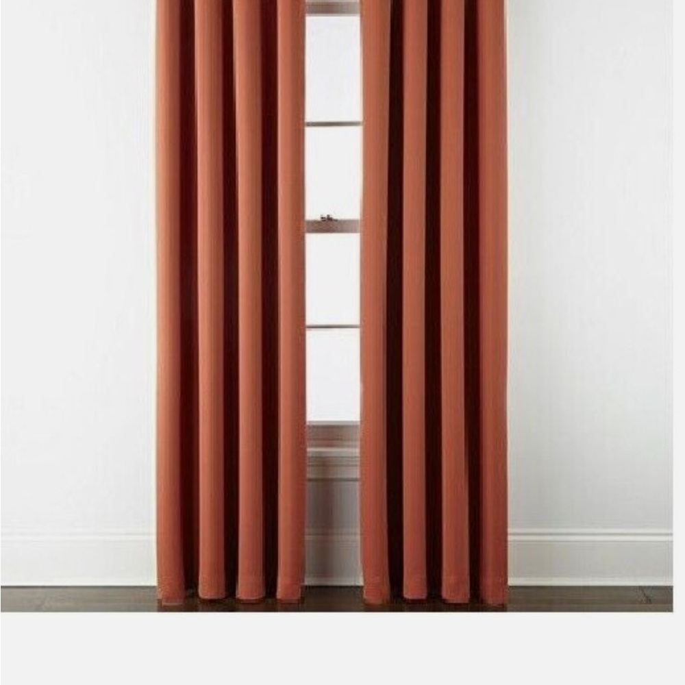 JC Penny Auburn Spice Wallace Blackout curtains 2 panels